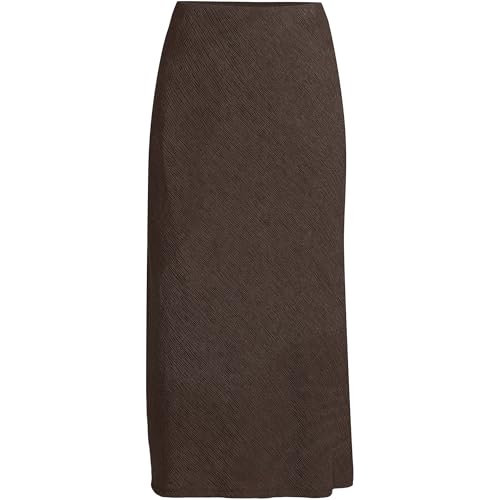 Lands' End Women's Crinkle Midi Skirt3
