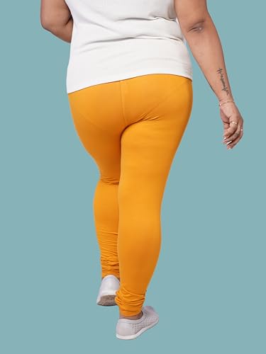 Image of Le-Soft Ladies Cotton Legging | Buttery Soft Stretchy Fit | Churidar Length | Leggings for Women and Girls | Small - 3XL Plus