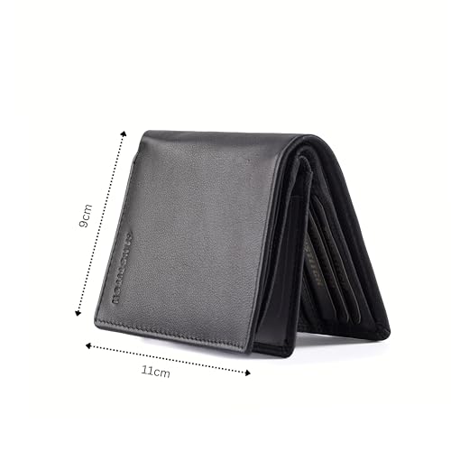 Image of TANSTITCH Slim Leather Wallet || Regular Minimalist &Thin Wallet || RFID Protected || 16 Card Slot (Coffee Brown)
