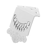 SUPVOX 1 Set Metal Mandolin Tailpiece Part 8 String Mandolin Tailpiece Cover Guitar Replacement Part Accessories (Silver)