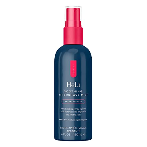 HēLi by Pure Romance Soothing Aftershave Mist, Post Hair Removal Spray to Stop Bumps and Ingrown Hairs, Aftershave for Women, 4 Fl Oz