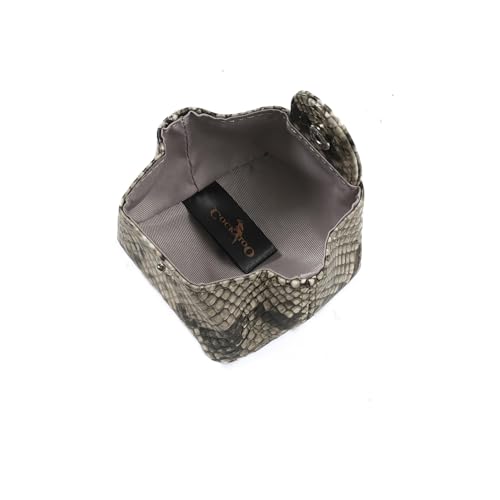 Image of Cockatoo Genuine Leather Coin Pouch Change Holder, Mini Snap Pocket Wallet for Men Women (Cobra, Small)