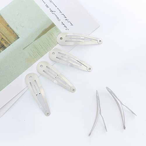100 pinzas metálicas pequeñas de 5 cm plateadas miniatura 7