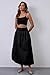 JEAAMKSSER Y2K Bubble Maxi Skirts for Women A Line Long Pleated Casual Summer Skirts 2024 Elastic Waist Balloon Midi Skirt # Black M