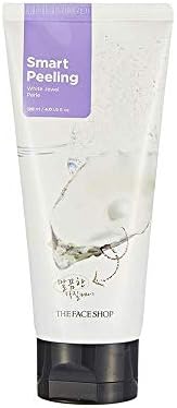 The Face Shop Smart Peeling White Jewel Gentle Exfoliator Face Scrub with Pearl Powder extracts for Brightening| Removes Tan and Blackheads,120ml
