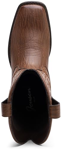 Image of Jousen Cowboy Boots for Men Embroidery Men's Western Boots Retro Square Toe Mens Boot Botas Vaqueras Para Hombre