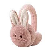 [Pangdabei] キッズ イヤーマフ 防寒 女の子 耳当て 可愛い ウサギの耳 イヤーウォーマー 子供用 耳あて 冬 冷え対策 防風 保温 あったか 折りたたみ 耳カバー 子ども 園児 小学生 通学 アウトドア お出かけ (ピンク)