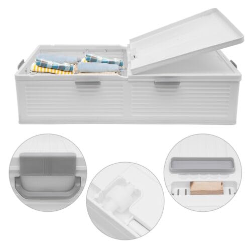 Weiß Aufbewahrungsbox Aufbewahrungsorganizer Aufbewahrungsbox mit Decke, für Schlafzimmer, Badezimmer, Kleiderschrank, Waschküche, Hauswirtschaftsraum, Kinderzimmer, Klassenzimmer, Büro