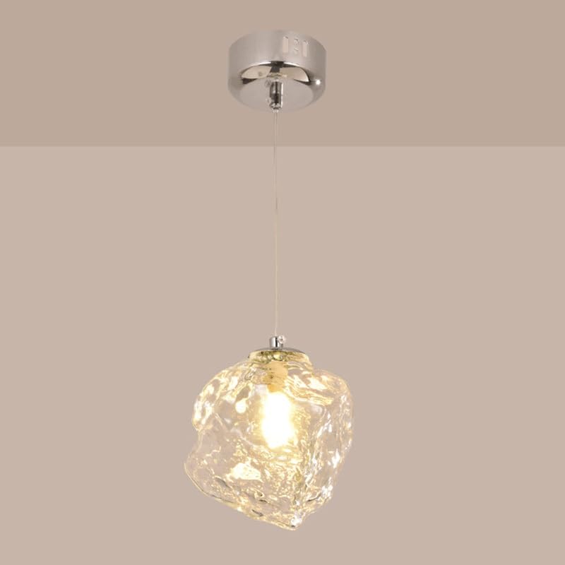 Lampe suspendue en verre moderne G9 à hauteur réglable