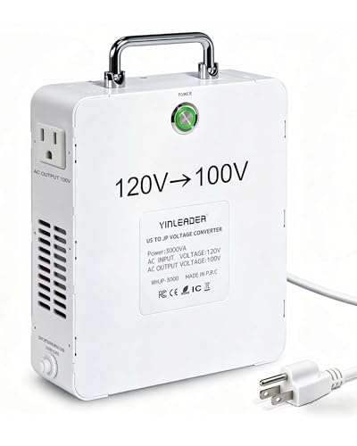 Image of Yinleader 3000W Convert 120V to 100V Step Down Voltage Transformer | Perfect for Japanese High-Power Devices in US(White)