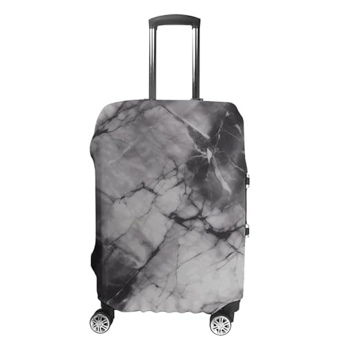 Light Black Marble Luggage Cover, Elastic Luggage Protector Fits 19-32in Suitcases, Washable & Anti-Scratch Suitcase Cover for Men Women XL