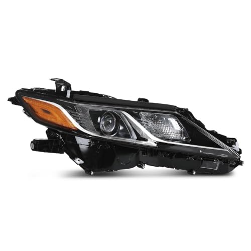 ALLGOOD Headlights Assembly Front Headlamp, Compatible with Toyota Camry LE SE 2018-2022, Right Side 1Pcs, Clear Lens Black Housing Amber Reflector