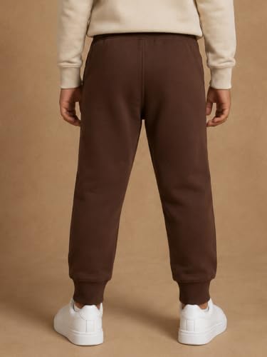 Image of KiddoPanti Boys Solid Fleece Track Pants | Cotton Poly Fleece Fabric | Ankle Length Bottom Rib | 2 Front Patch Pocket | Elastic Waist & Drawcord | Jogger Track Pants for Boys
