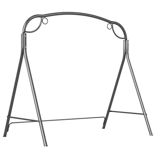 Outsunny Support de balançoire en métal Structure de balançoire robuste avec pieds en forme de A Charge 220 kg pour jardin, parc, patio, véranda, 172 x 126 x 170 cm,...