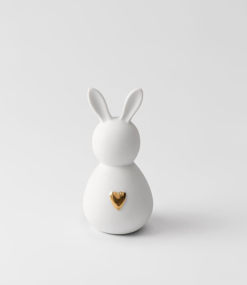 Räder White Porcelain Rabbit Small Mr Golden Heart