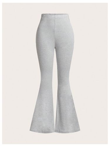 WDIRARA Women's 3 Pack Elastic Waist Flared Pants Bell Bottom Stretch Long Trousers3