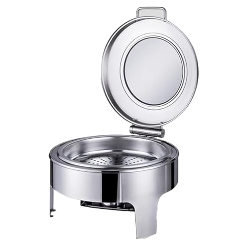 Juego de platos para rozaduras con tapas transparentes para calentar alimentos, ideal para catering, fiestas, eventos y bufés, paquete de 4