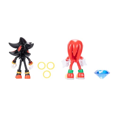 JAKKS Pacific Sonic The Hedgehog 4" Action Figure 2 Pack Knuckles & Shadow - image 2
