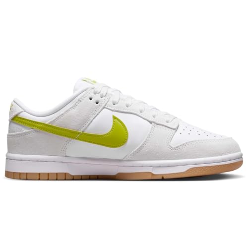 Nike Dunk Low Women's Shoes (HJ7335-133, White/Gum Yellow/Bright Cactus) Size 6