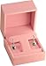 LAODA T Style Velvet Earring Gift Box for Dangling, Hoop and Leverback Earrings Luxury Velvet Material Multiple Use Necklace Earring Storage Box for Women for Men (1, Pink)