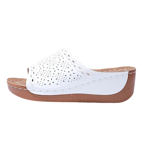 Sandalias romanas para mujer, sandalias de cuña para mujer, sandalias y slides mocasines elegantes, sandalias ortopédicas, sandalias planas, zapatos de verano, sandalias gruesas, suelas abiertas
