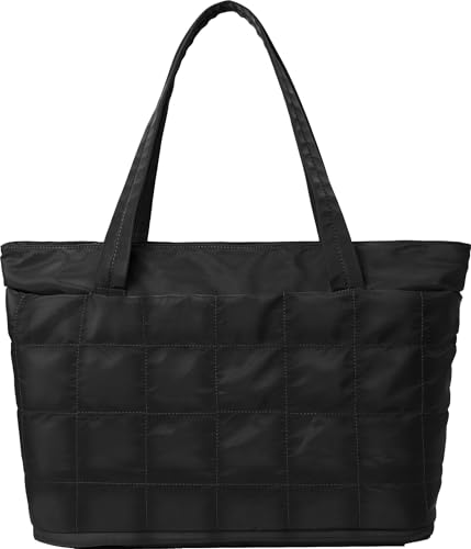 Tote Bag for Women Lightweight Quilted Shoulder Bag With Zipper for Work Travel Gym, Expandable Handbag