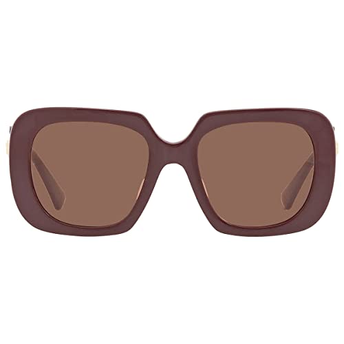 Versace Woman Sunglasses Bordeaux Frame, Brown Lenses, 54MM