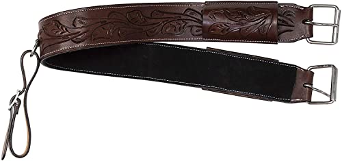 Deen, Enterprises Correa trasera Cinch Western Horse Saddle Bucking Correa de la circunferencia trasera Flank Cinch Cuero liso Tamaño Longitud: 40 Hebilla a Hebilla y Ancho: 2.75 con 2 HebillasMO-07 Cover