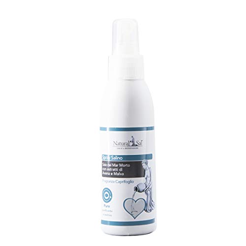 NaturalSal, Spray Salino con Sale del Mar Morto ed estratti di Avena e Malva, accompagnati da una piacevole e delicata fragranza di Caprifoglio. Lenitive Idratanti ed Emollienti. RITUALE PURE 100 ml