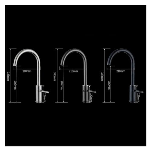 Grifo de cocina acero inoxidable 304 monomando gris 8