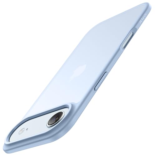 JETech Matt Hülle für iPhone Air Stoßfest Militärstandard FallSchutz Mattierte Transluzente Rückseite Minimalistische Handyhülle Anti-Fingerabdrücke (Himmelblau)