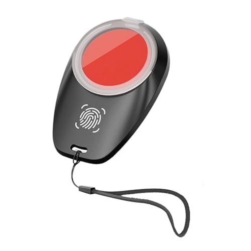 Portable Fingerprint Pad, Ink Stamp Device, Sturdy Red Pad with Anti Leak Design, Multi Purpose Security Tool for Identity Verification, Notary, Office, and Legal Applications 2.68×1.73 Inches