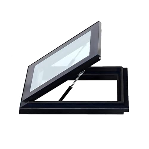 Skylight House Roof Window-Custom Size,shed Skylight,Aluminum Alloy Frame+Tempered Glass,Roof Skylights,Egress Roof Window,for Attic/Sun Room/Basement/Attic