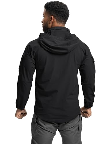 IDOGEAR Men's Slim Fit Windbreaker Tactical Lightweight Jacket Stretch Water Resistant Windcoat For Outdoor Training Hiking2