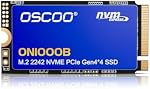 1TB NVMe SSD – M.2 2242 PCIe Gen4x4 Internal Solid State Drive, Up to 5400MB/s Read & 4900MB/s Write, 3D NAND, Compact High-Speed Storage for Ultrabooks, Mini PCs, Embedded Systems