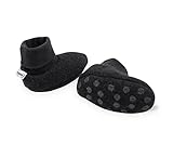 Ehrenkind® Walkschuhe | Krabbelschuhe Babys | Bio-Wolle & Bio-Baumwolle | Standard 100 by Oeko-TEX | Schiefer 19/20