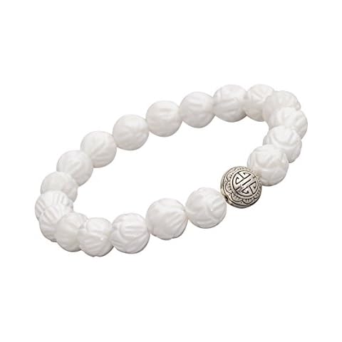 EDENKISS Tibetan Buddhist Giant Clam Beads Prayer Mala Bracelet (Giant Clam Longevity) Cover