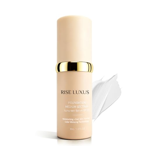 Rise Luxus Ultrablend 4 In 1 Foundation 2025 New Upgrade Match Skin Color Changed Foundation Liquid With Spf 50 Glowing Hydrating Waterproof for Makeup