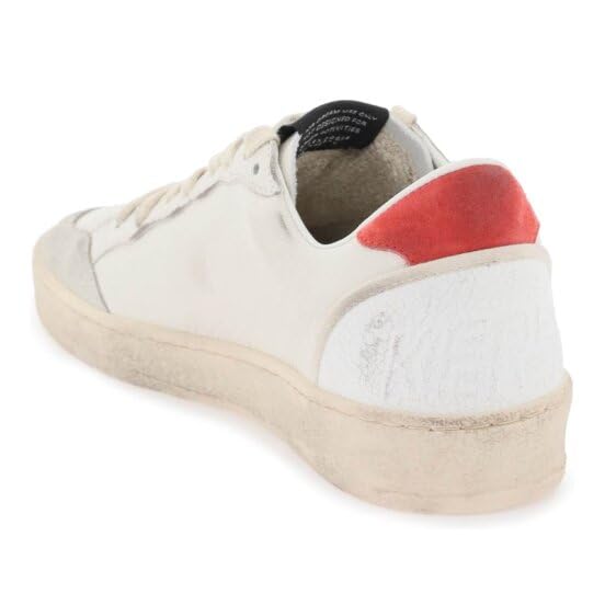 Golden Goose Women's Fashion Sneakers - Italian Leather V-Star Laminated Trendy Shoes, White Sneakers, 73