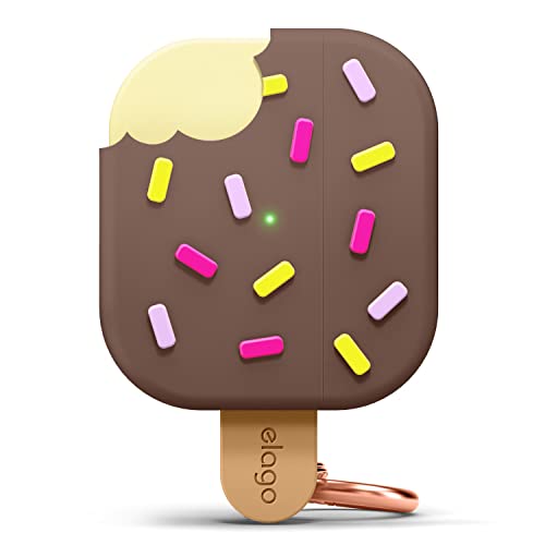 elago Custodia Gelato Compatibile con AirPods 3 Cover Case - Supporta la Ricarica Wireless, Custodia dal Design Carino, Resistente Agli Urti (Cioccolato)