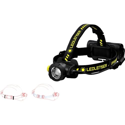 Ledlenser H15R Work Rechargeable Head Torch, 2500lm, Inc Helmet Clips, IP67