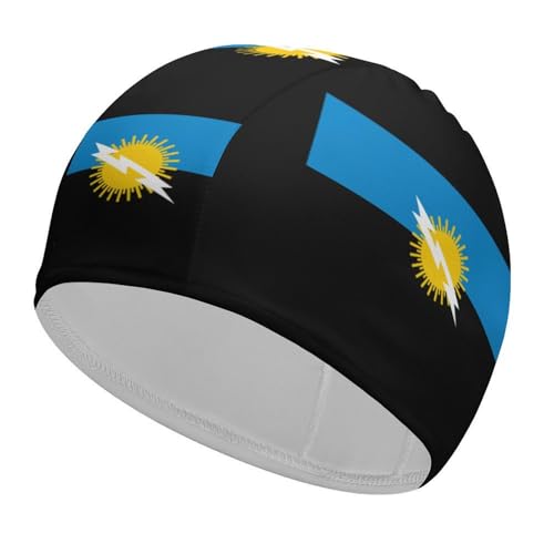 Gorro de baño con la Bandera del Estado de Zulia para Mujeres y Hombres, Impermeable, para Adultos, para Cabello Largo y Corto.