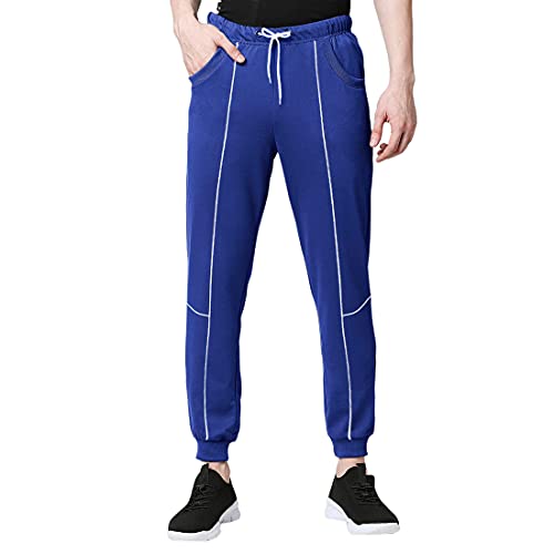 Image of Bewakoof Men's Regular Fit Unbrushed Fleece Joggers