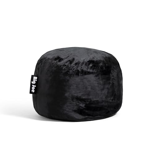 Image of Big Joe Fuf 2.5Ft Foam Kids Bean Bag Chair, Ages 3+, Black Plush | Premium Shredded Foam Filled, Plush, Safe for Kids Ages 3 and Up, Supports Up to 200 lbs
