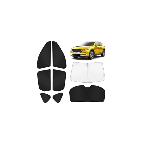 Image of KUST Car Window Shades for Mazda CX-5 2017-2025 2026 Windshield Sun Shade Side Window Cover UV Block Privacy Protection CX5 Accessories for Camping Blackout Rear Back Full Set 8PCS