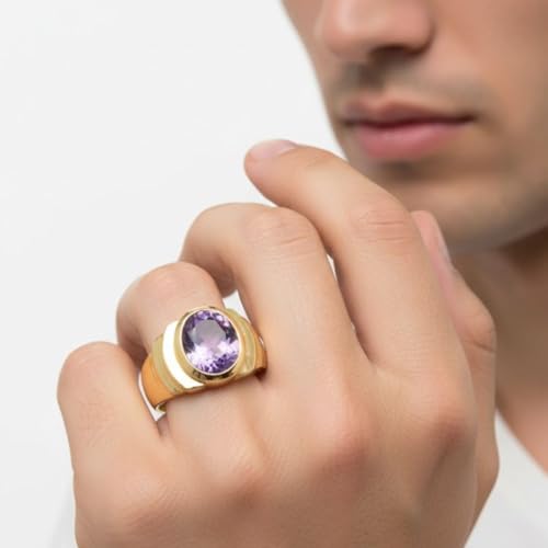 Image of 55Carat Choose Your Color Natural Birthstones 18 K Gold Plated Ring Bold Statement Jewellery Sizes 4-13