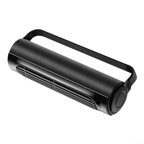 Ventilador portátil para coche con 3 velocidades ajustables, reposacabezas de turbina y refrigeración del respaldo, motor sin escobillas, cable de alimentación (negro)