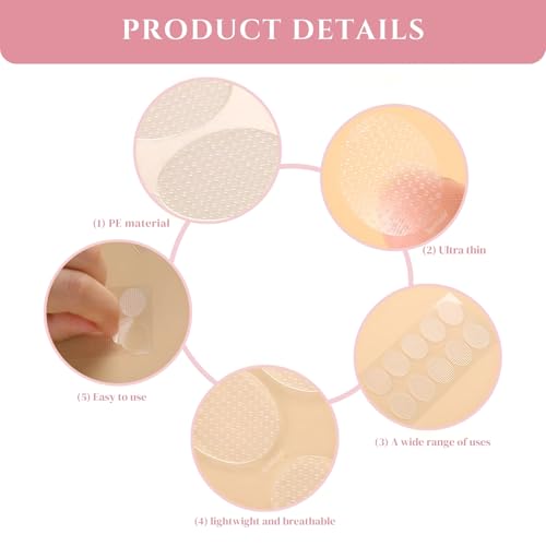 Image of Solitude 80 Pcs Invisible Ear Lobe Support Patches for Earrings & Big Jhumkas Earlobe Tapes & Stickers Transparent Earring Supporter for Girls & Women Heavy Earrings