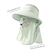 Deevoka Outdoor Sun Hat Sun Protection with Face Covering for Backpacking Mountaineering, Green