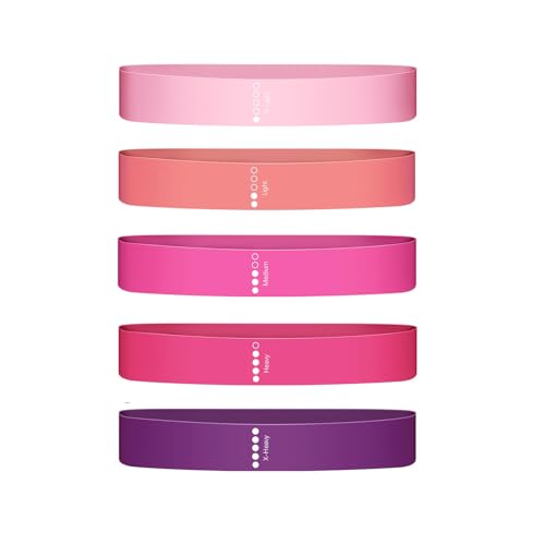 Image of 5 Pack Resistance Bands for Working Out, Workout Equipment, Exercise Bands for Home Gym & Stretching, Pilates Equipment, Fitness Equipment(Pink)